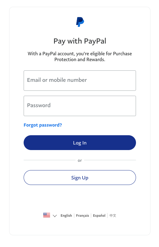 paypal form